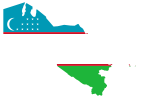 Uzbekistan Map Flag